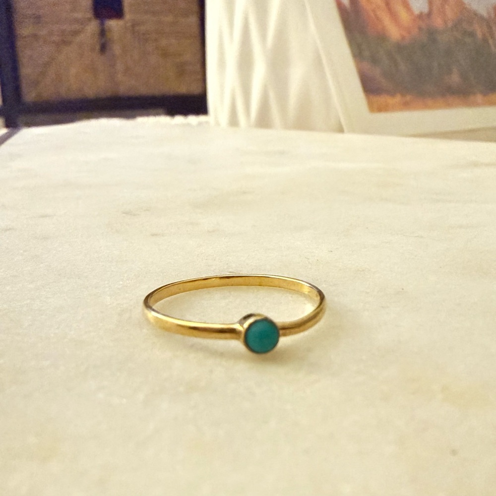 Dainty Sleeping Beauty Turquoise Ring 💙